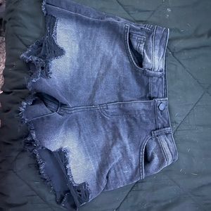 Black Jean Shorts